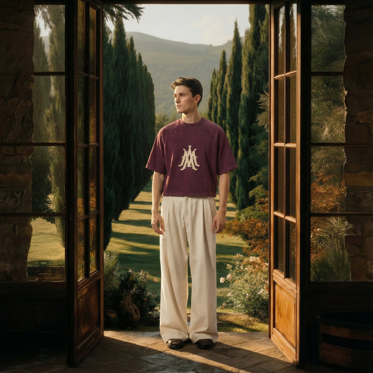 CAMISETA BOXY "BORDEAUX"