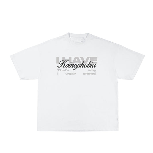 CAMISETA BOXY "KOINOPHOBIA"