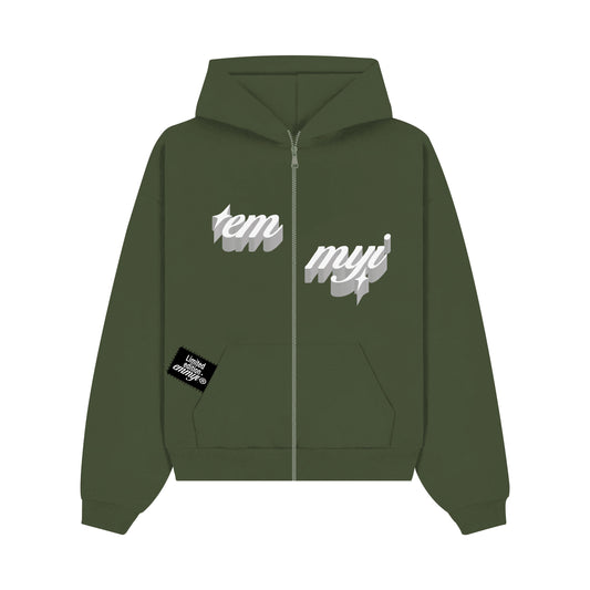 "OLIVE" ZIP HOODIE