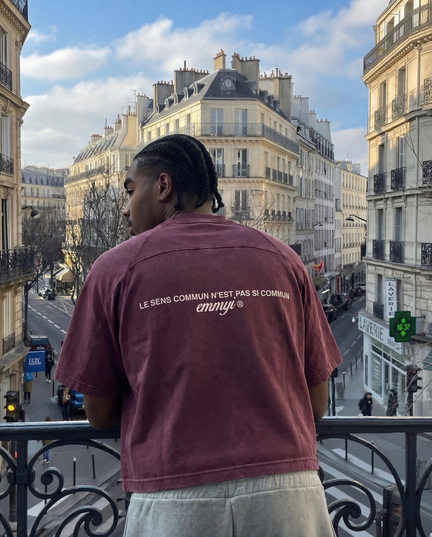 CAMISETA BOXY "BORDEAUX"